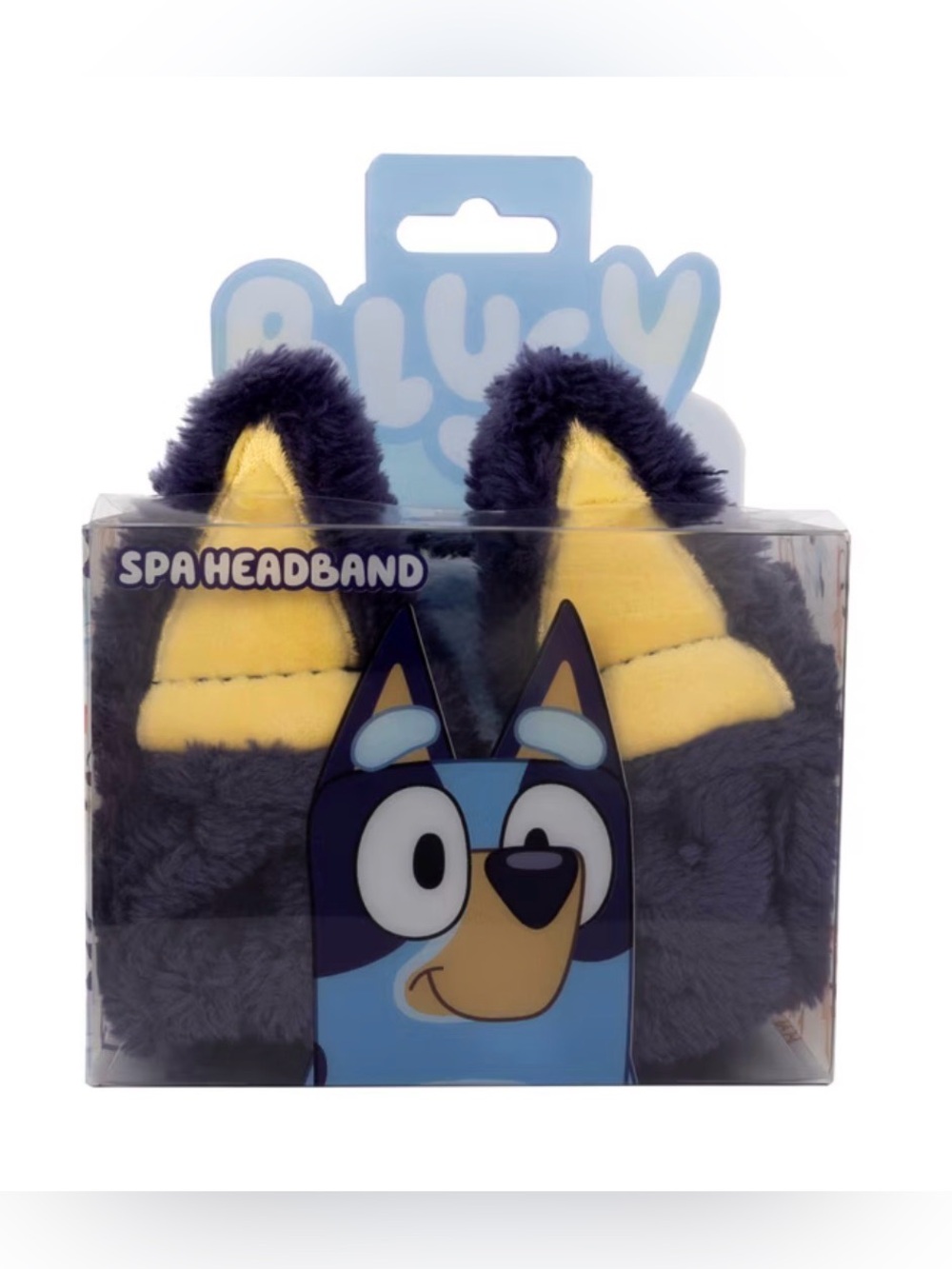 035 Bluey Plush Spa Headband for Women - Navy and Yellow NWT